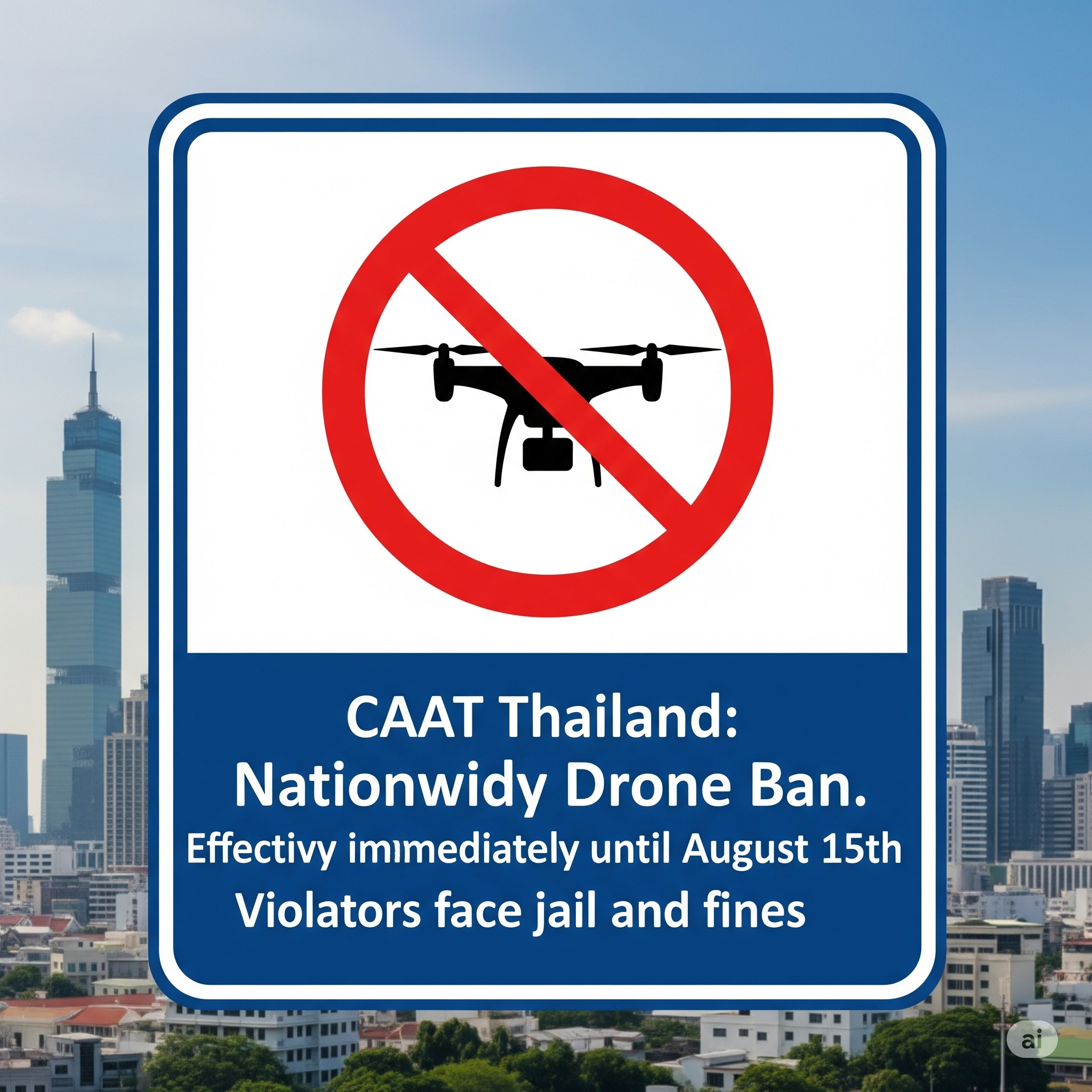No Drone Sign
